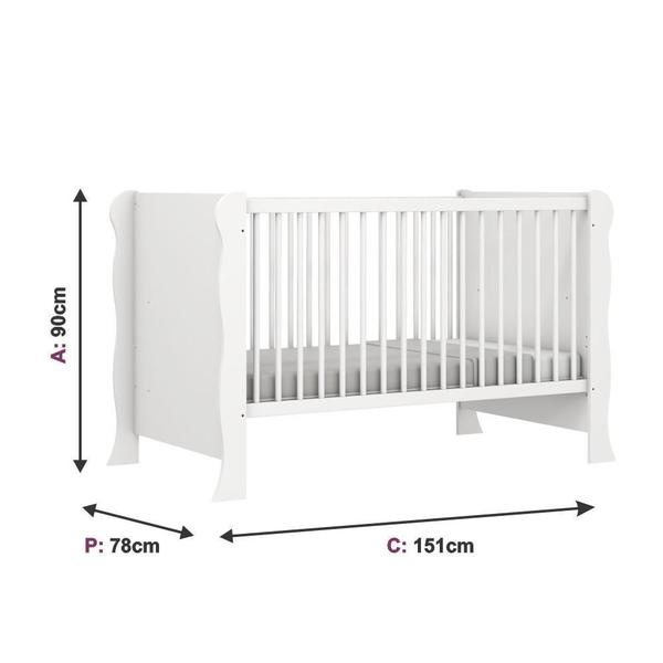 Imagem de Berço Mini Cama Laís Branco Carolina Baby