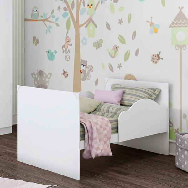 Imagem de Berço Mini Cama Montessori 3 em 1 Yupi 70 Branco Atóxico  Móveis Estrela