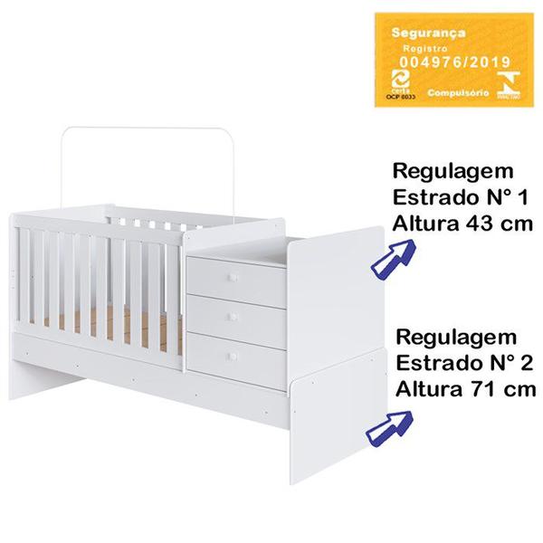 Imagem de Berço Mini Cama Multifuncional BB680 Branco Comm