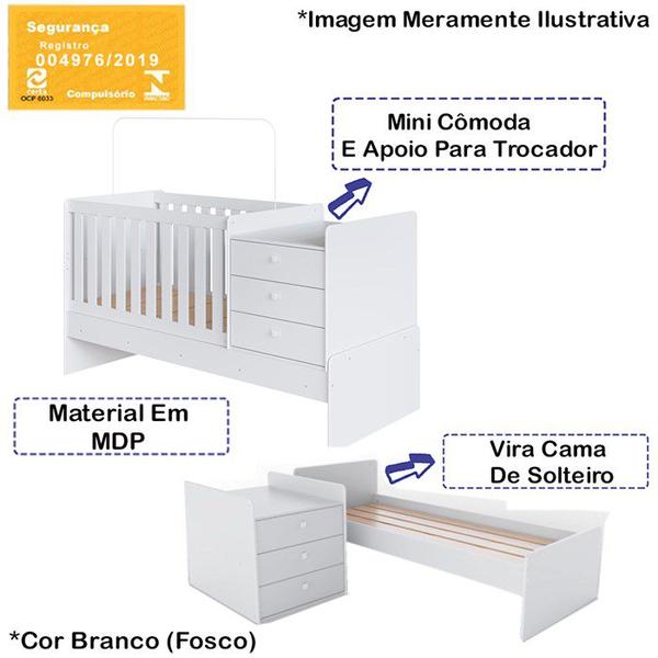 Imagem de Berço Mini Cama Multifuncional BB680 Branco Comm