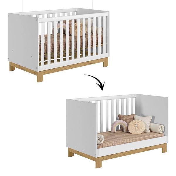 Imagem de Berço Mini Cama Qencanto Slim 4315 Qmovi Branco Acetinado