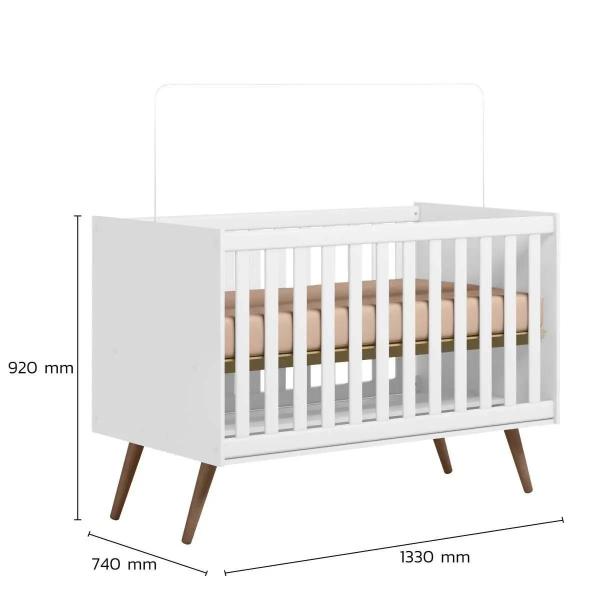 Imagem de Berço Mini Cama Retrô Qencanto Branco Acetinado - Qmovi