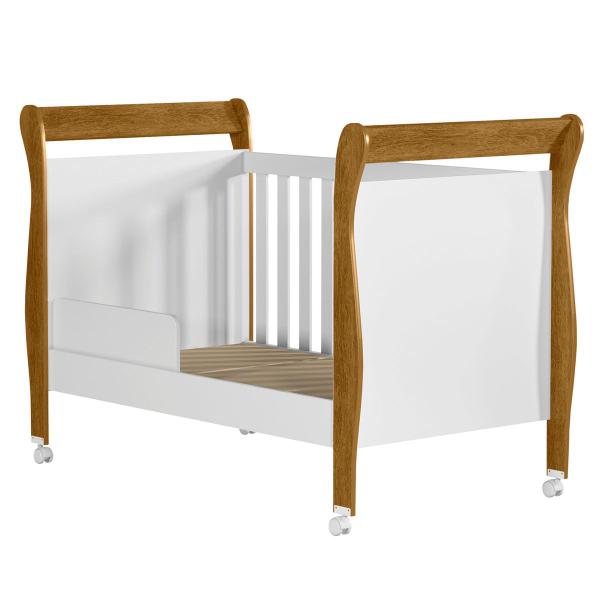 Berço Mini Cama Slim 100% Mdf Branco/Madeirado Ypê Tigus Baby Imagem de Berço Mini Cama Slim 100% Mdf Branco/Madeirado Ypê Tigus Baby
