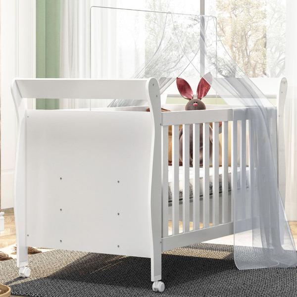 Berço Mini Cama Slim 100% Mdf Branco Tigus Baby Imagem de Berço Mini Cama Slim 100% Mdf Branco Tigus Baby