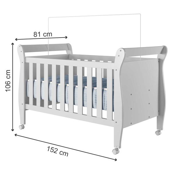 Berço Mini Cama Slim 100% Mdf Branco Tigus Baby Imagem de Berço Mini Cama Slim 100% Mdf Branco Tigus Baby