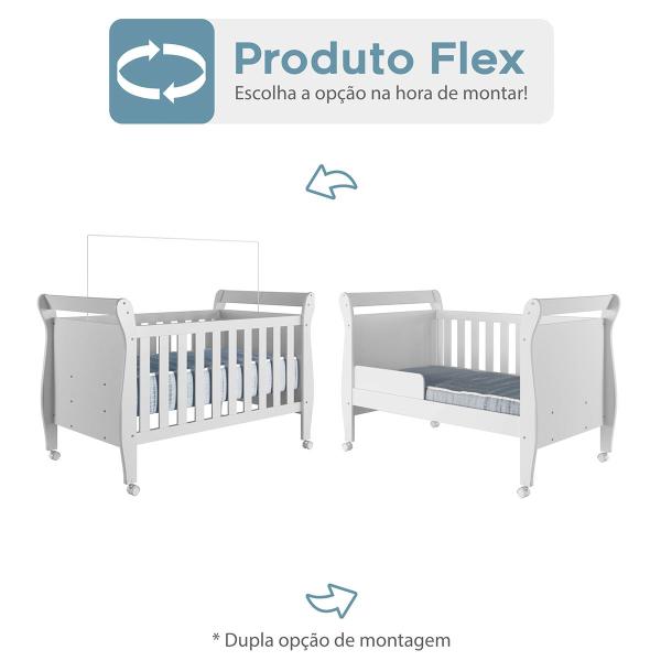 Berço Mini Cama Slim 100% Mdf Branco Tigus Baby Imagem de Berço Mini Cama Slim 100% Mdf Branco Tigus Baby