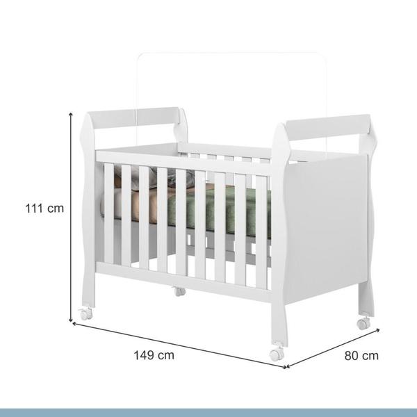 Imagem de Berço Mini Cama Soninho 3 em 1 Tigus Baby Branco