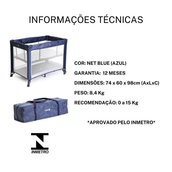 Imagem de Berço Mini Play Safety 1st Net Blue