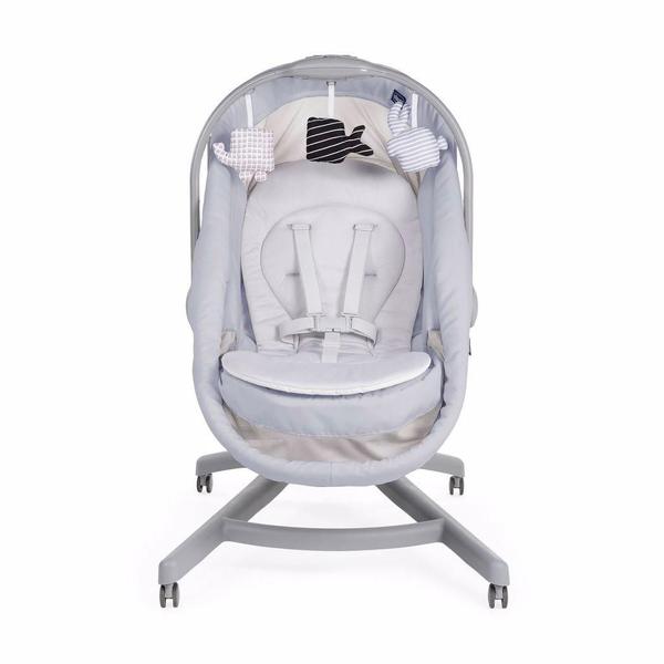 Imagem de Berço Moisés Portátil Baby Hug 4 In 1 Air Stone Chicco Cinza