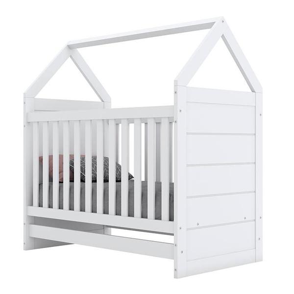 Imagem de Berço Montessoriano e Cômoda Infantil Americano Branco com Colchão Gazin  Henn