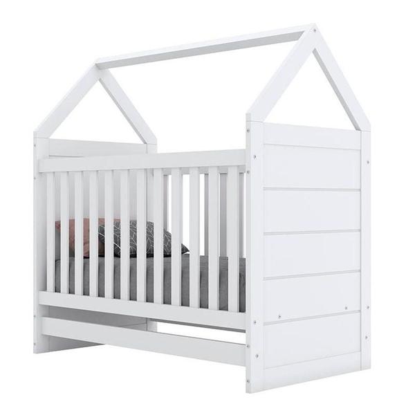 Imagem de Berço Montessoriano E Guarda Roupa Infantil 6 Portas Branco Com Colchão Ortobom