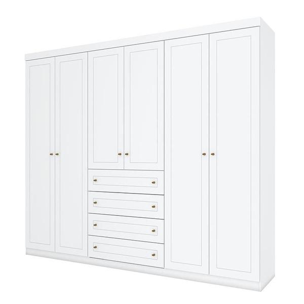 Imagem de Berço Montessoriano e Guarda Roupa Infantil Mississipi 6 Portas Branco HP com Colchão Gazin - Henn