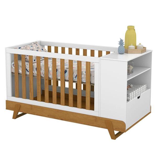 Imagem de Berço Multifuncional Bkids Branco Freijó Eco Wood com Colchão Gazin - Matic