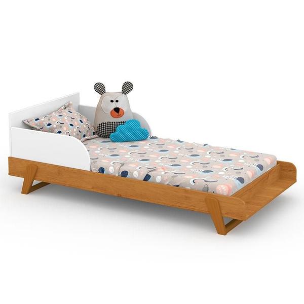 Imagem de Berço Multifuncional Bkids com Guarda Roupa 3 Portas Gold Branco Freijó Eco Wood  Matic