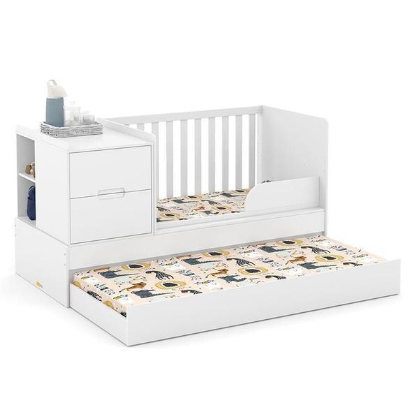 Imagem de Berço Multifuncional Formare com Cama Auxiliar e Colchão Baby Physical - Matic Móveis