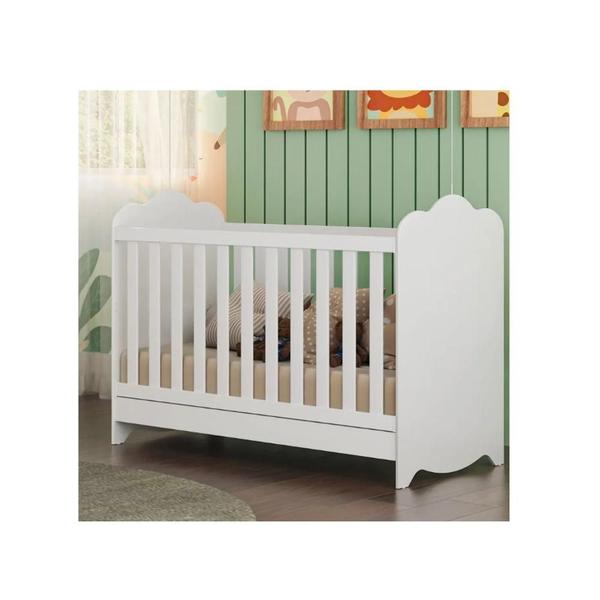 Imagem de Berço Peroba Clara Americano Branco 3em 1 Mini Cama Infantil