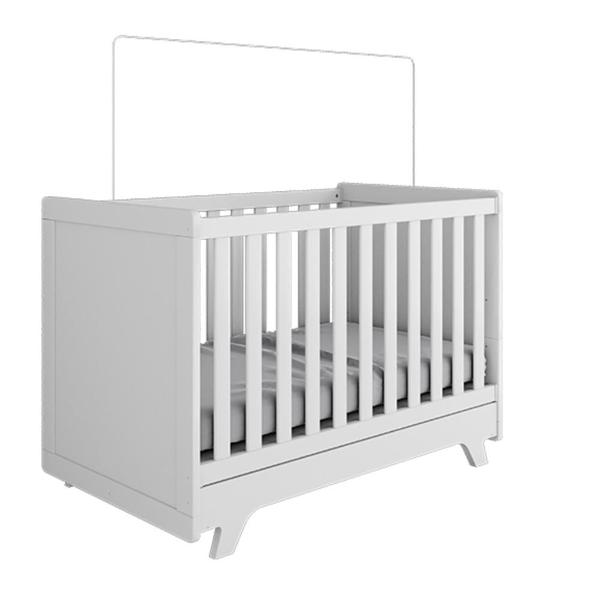 Imagem de Berço Peroba Retrô Americano Branco Vira Mini Cama  Infantil