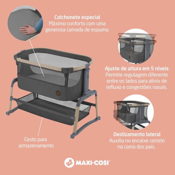 Imagem de Berço Portátil Iora Air Co-Sleeper Graphite Maxi Cosi