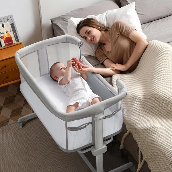 Berço Portátil para Bebê em Malha com Colchão Kits Enxoval para