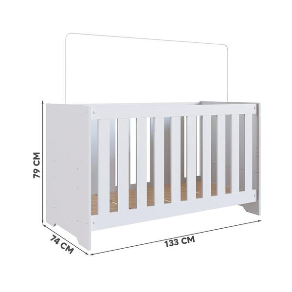Berço Que Vira Cama E Sofá 3 Em 1 Com Colchão Branco 74 x 133 cm Aconchego Shop JM Imagem de Berço Que Vira Cama E Sofá 3 Em 1 Com Colchão Branco 74 x 133 cm Aconchego Shop JM