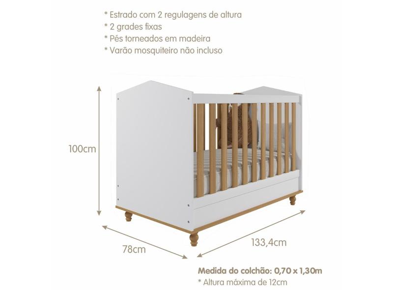 Imagem de Berço Retro Americano Permobili Mimo Casinha mini cama MDF 