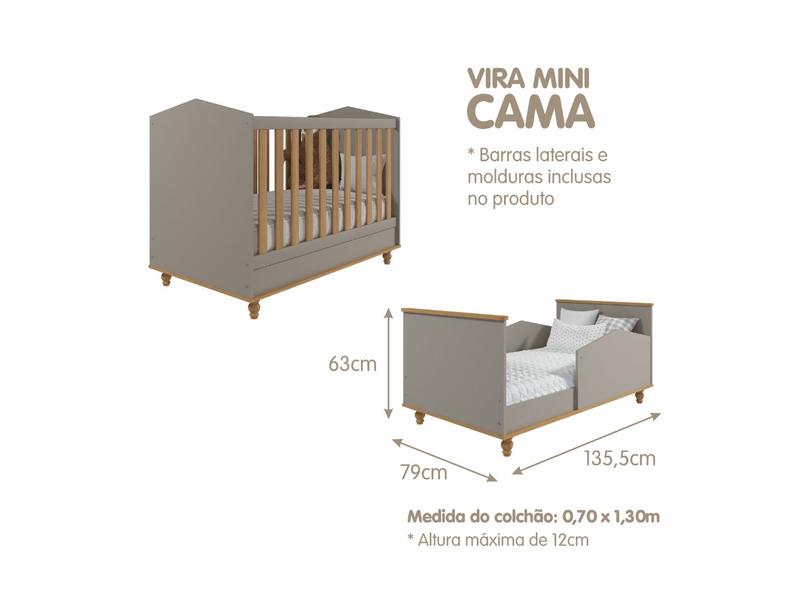 Imagem de Berço Retro Mimo Permobili Casinha mini cama MDF