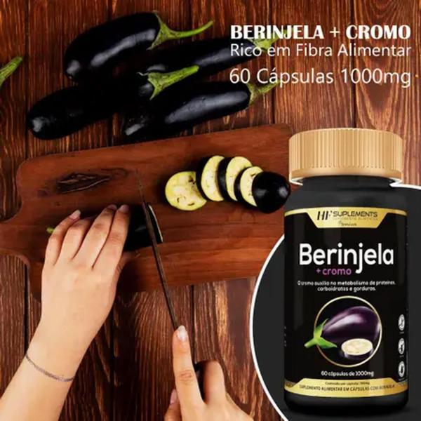 Imagem de Berinjela + Vitamina E + Cromo Suplemento Alimentar Premium - 60Cáps de 1000mg