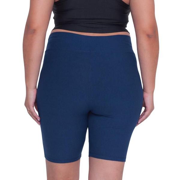 Imagem de Bermuda Academia Plus Size Cotton Azul Marinho