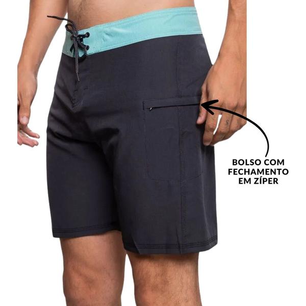 Imagem de Bermuda Boardshort Masculina HD Lane Preta H0012 Preto