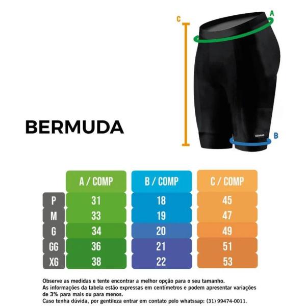 Imagem de Bermuda Ciclismo Feminina Masculina Gel Com Bolsos Eco Damatta