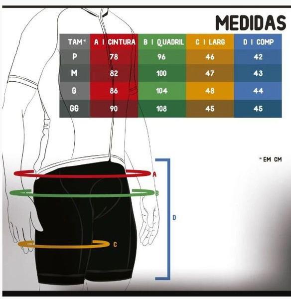 Imagem de Bermuda Ciclismo Masculina Gel Eco Damatta