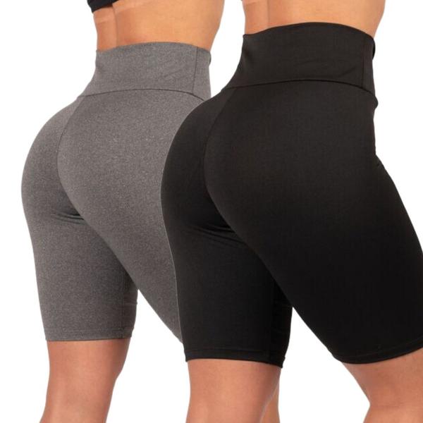 Imagem de Bermuda Ciclista Cós Alto Short Legging Academia