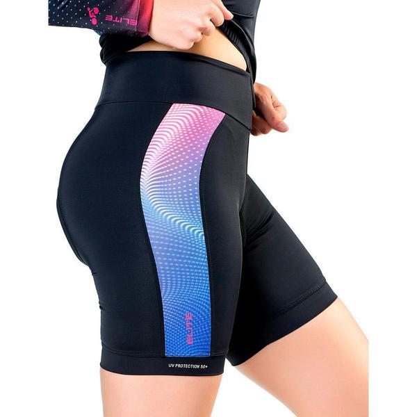 Bermuda Ciclista Elite Feminina Bike 119899 Preto/Rosa Imagem de Bermuda Ciclista Elite Feminina Bike 119899 Preto/Rosa