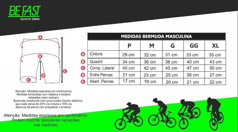 Imagem de Bermuda De Ciclismo Bike Masculina Be Fast Gel Advanced C/Bolso