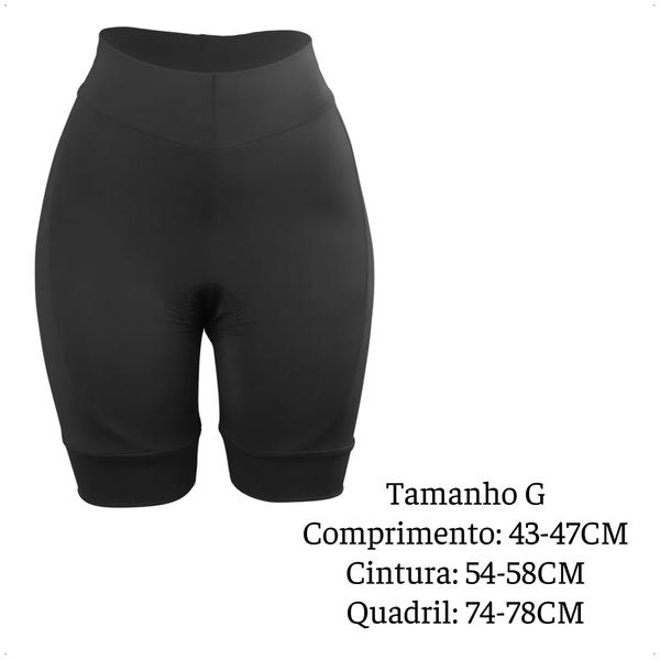 Bermuda de Ciclismo Feminina com Forro de Espuma Tamanho G Preto Proteção UV30+ Confortável - VB059 - Atrio Imagem de Bermuda de Ciclismo Feminina com Forro de Espuma Tamanho G Preto Proteção UV30+ Confortável - VB059