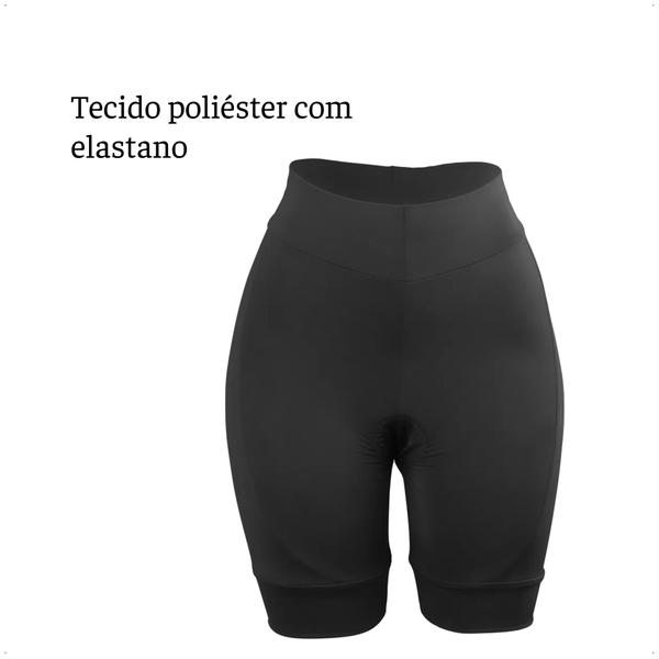 Bermuda de Ciclismo Feminina com Forro de Espuma Tamanho G Preto Proteção UV30+ Confortável - VB059 - Atrio Imagem de Bermuda de Ciclismo Feminina com Forro de Espuma Tamanho G Preto Proteção UV30+ Confortável - VB059