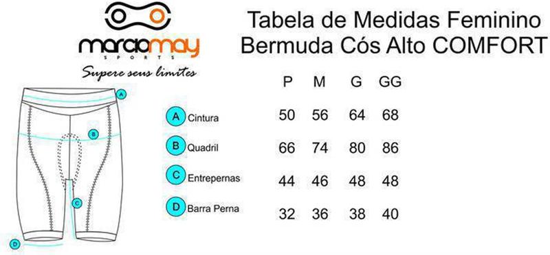 Imagem de Bermuda De Ciclismo Marcio May Comfort Cós Alto Feminina