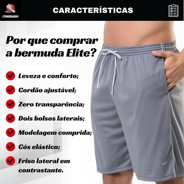 Imagem de Bermuda Elite Dry Premium Com Bolsos Laterais para Esportes Masculino