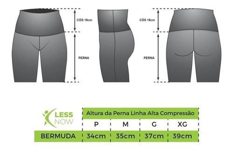 Imagem de Bermuda Feminina Academia Cirê Cós Alto Compressão Modela Corpo Sport Less Now