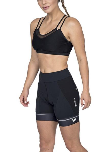 Imagem de Bermuda Feminina Ciclismo Supreme Preto / Branco Woom