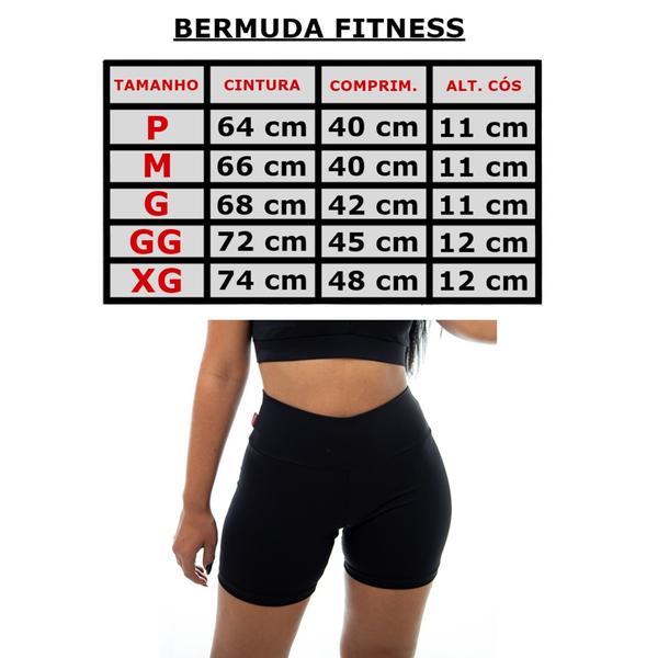 Imagem de Bermuda  Feminina Suplex Cintura Alta Fitness Academia. Bermuda Ginástica-BF101