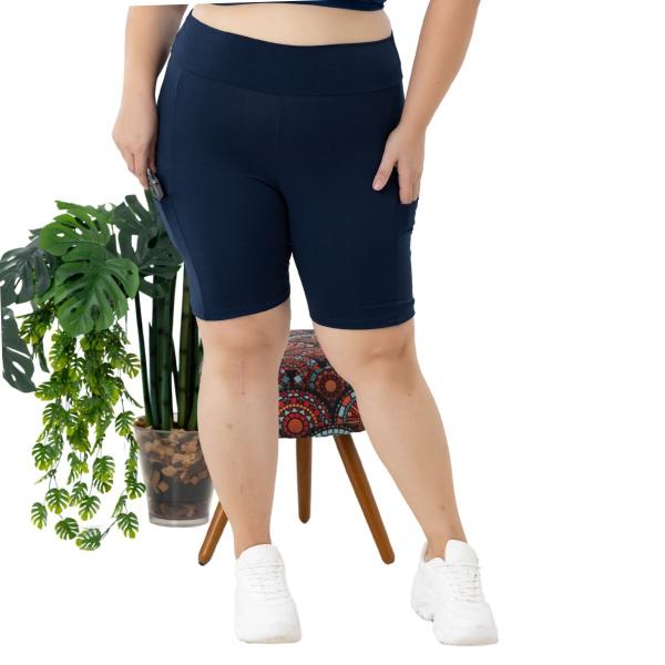 Imagem de Bermuda Feminina Suplex Shorts Com Bolso Lateral Plus Size 3039A