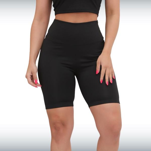 Imagem de Bermuda Leg Legging em Suplex Cós e Cintura Média Moda Feminina e Academia Fitness