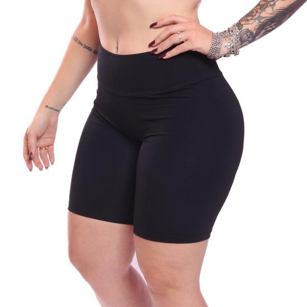 Imagem de Bermuda Legging Feminina Zero Tranparência Short Cós Alto Lisa Fitness Academia Treino Esporte