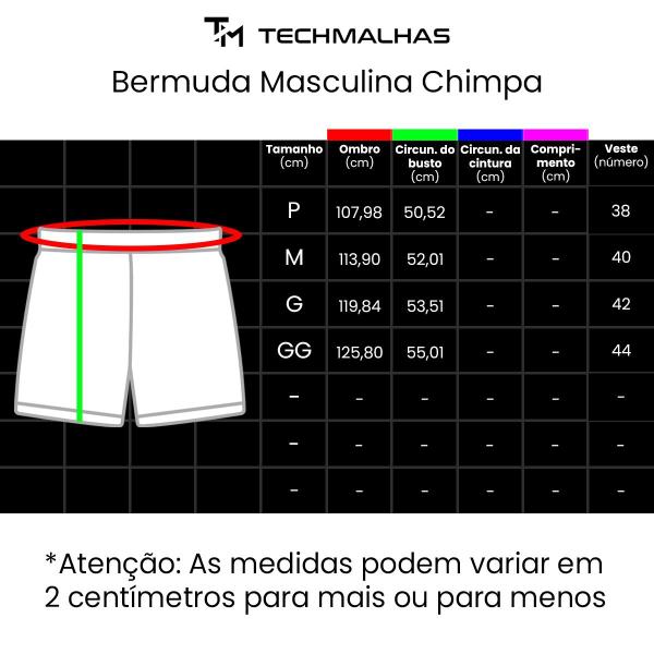 Imagem de Bermuda Masculina Adulto TechMalhas para a pratica de esportes