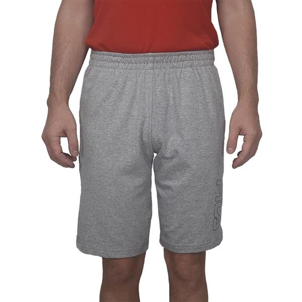 Bermuda Moletom Fila Practical Logo Outline Masculina Imagem de Bermuda Moletom Fila Practical Logo Outline Masculina
