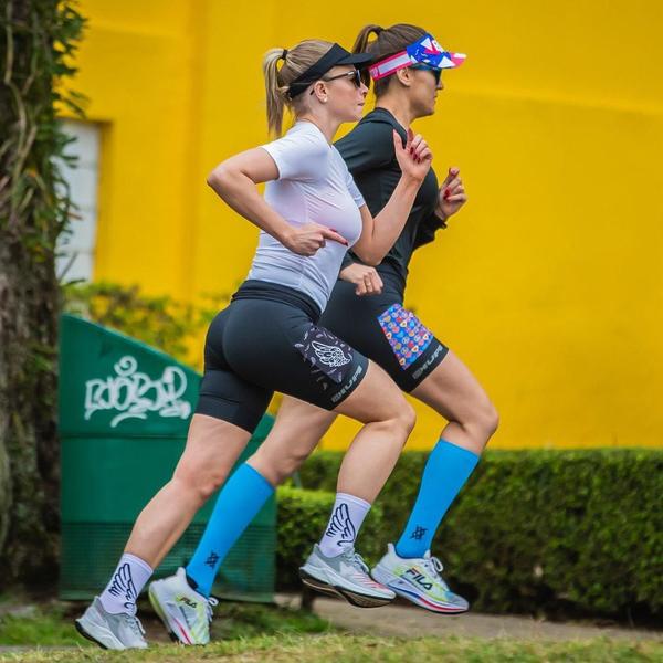 Imagem de Bermuda para Corrida de Compressão HUPI Run Asas Feminina Longa