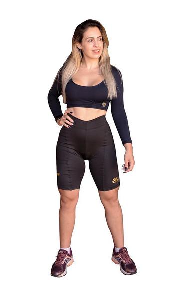 Imagem de Bermuda Short Ciclismo Feminino Forro Gel C/bolsos