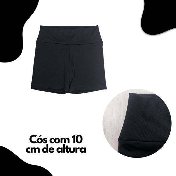 Imagem de Bermuda Short Legging Suplex Academia Ginástica Fitness Cós Alto