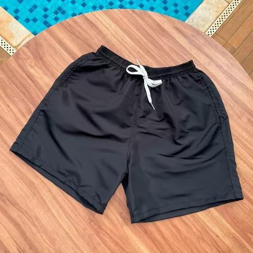 Imagem de Bermuda Short Tactel Lisa Fitness Top Treino Verão Leve Masculina